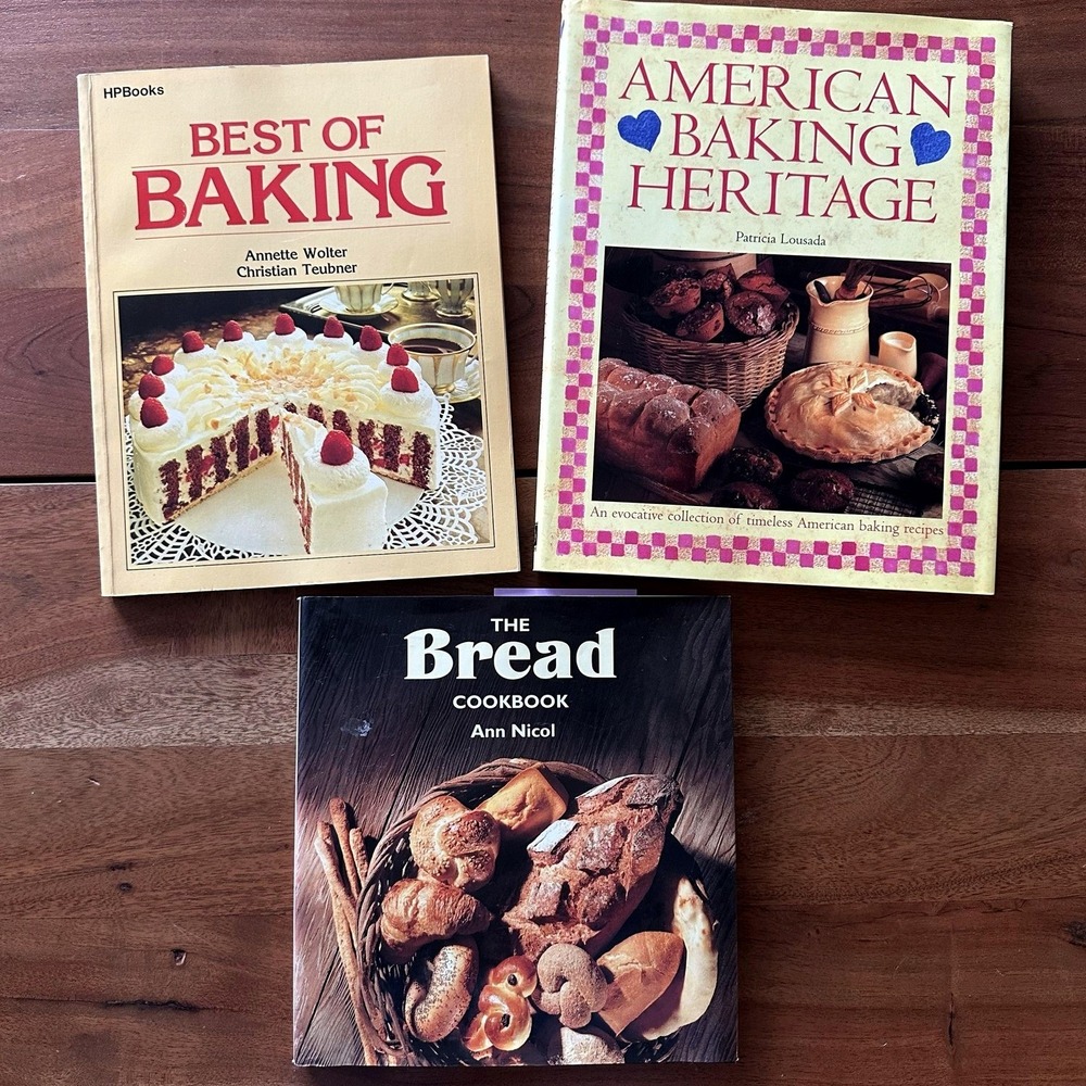 Vintage Baking Cookbook Lot 3 Best Of Baking American Heritage Bread Books - Picture 1 of 11